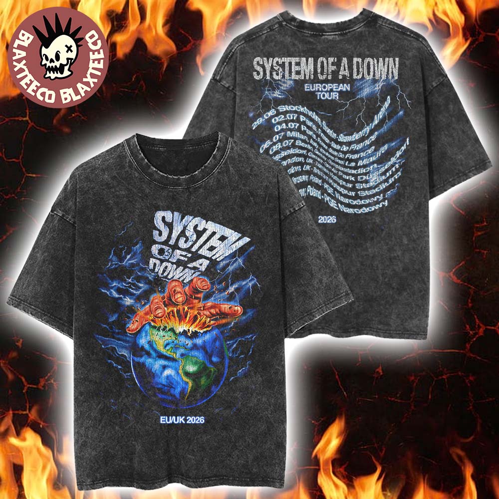 System Of A Down EU And UK 2026 Tour Merch The Hand - Adult & Kids T-Shirts, Sweatshirts & Hoodies apparel design preview 1