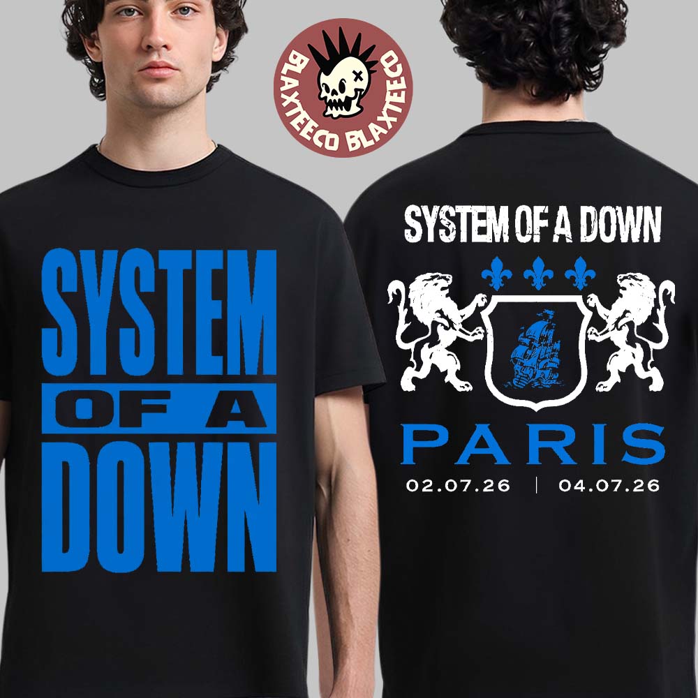 System Of A Down Paris France 2026 Specific Venue At - Adult & Kids T-Shirts, Sweatshirts & Hoodies apparel design preview 1