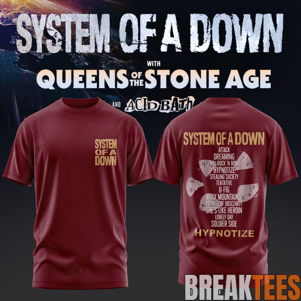 System of a Down UK EU Tour 2026 Special Collection - Adult & Kids T-Shirts, Sweatshirts & Hoodies apparel design preview 1