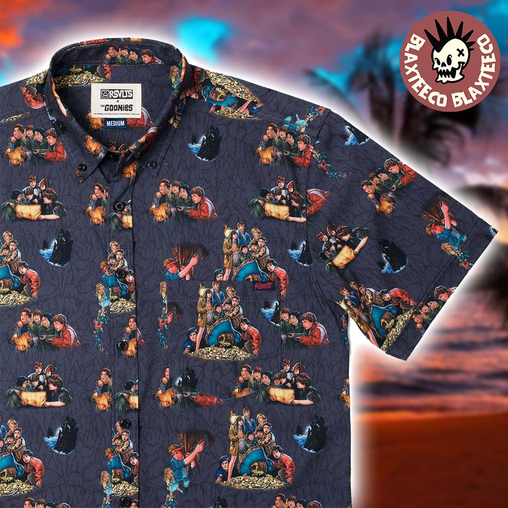 The Goonies RSVLTS Montage Summer Hawaiian - Adult & Kids T-Shirts, Sweatshirts & Hoodies apparel design preview 1