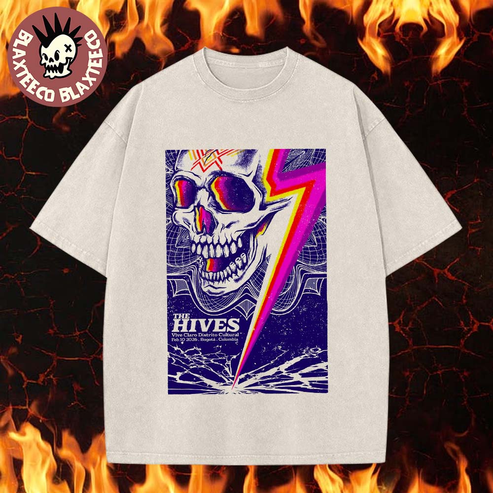 The Hives Bogota Colombia 2026 Event Poster At Vive - Adult & Kids T-Shirts, Sweatshirts & Hoodies apparel design preview 1