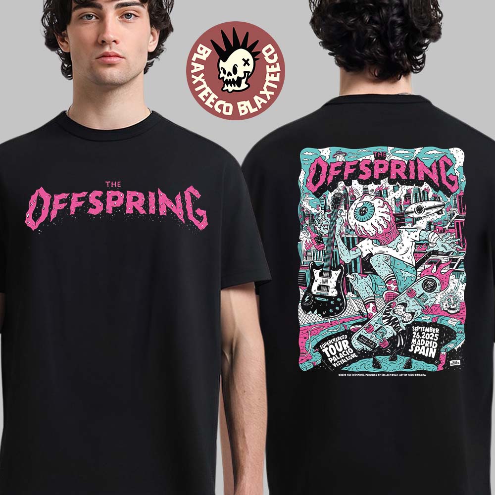The Offspring Supercharged Tour Madrid Spain 2025 - Adult & Kids T-Shirts, Sweatshirts & Hoodies apparel design preview 1