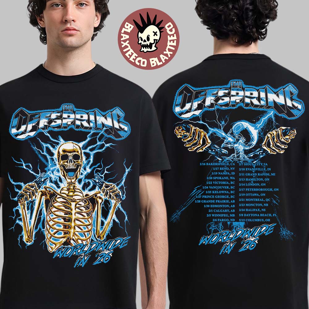 The Offspring Supercharged Worldwide 2026 Merch Spark - Adult & Kids T-Shirts, Sweatshirts & Hoodies apparel design preview 1