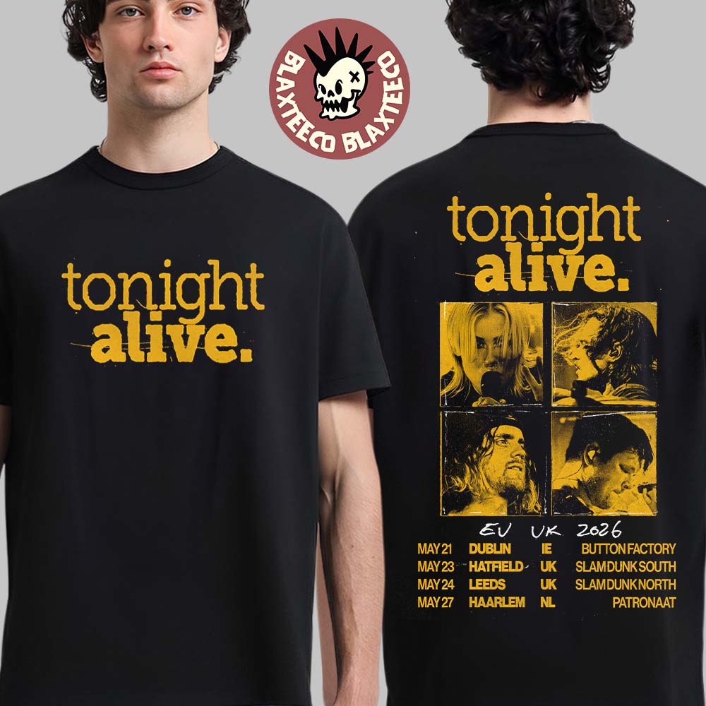Tonight Alive Europe And UK Tour 2026 Schedule Dates - Adult & Kids T-Shirts, Sweatshirts & Hoodies apparel design preview 1