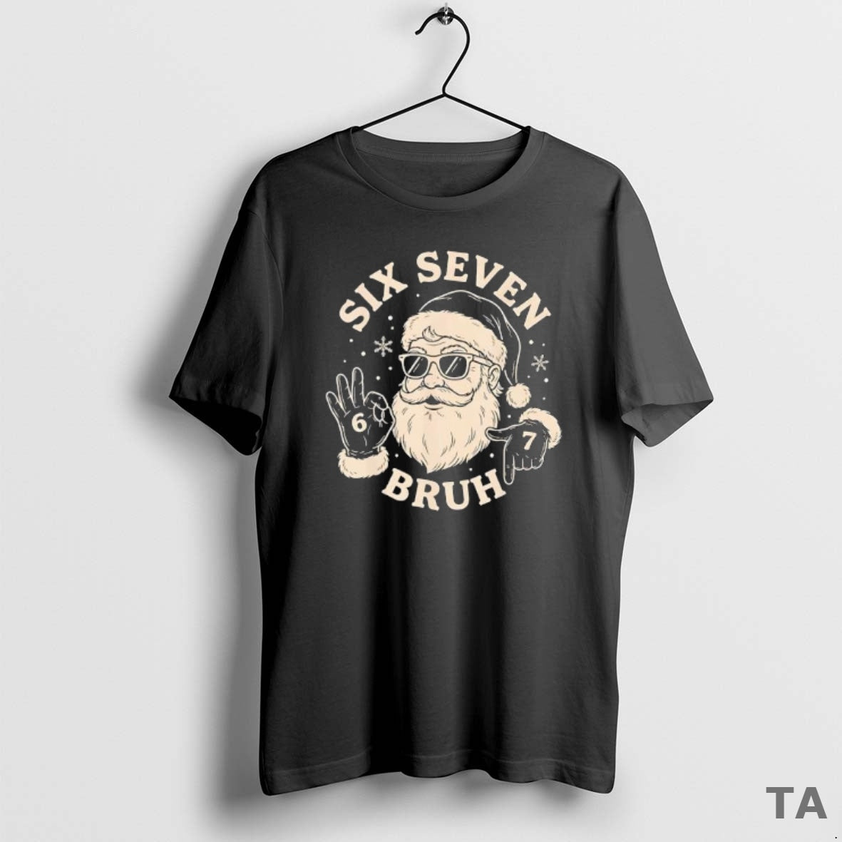 Top 67 Six Seven Bruh Christmas Santa Claus 6 7 Meme - Adult & Kids T-Shirts, Sweatshirts & Hoodies apparel design preview 1