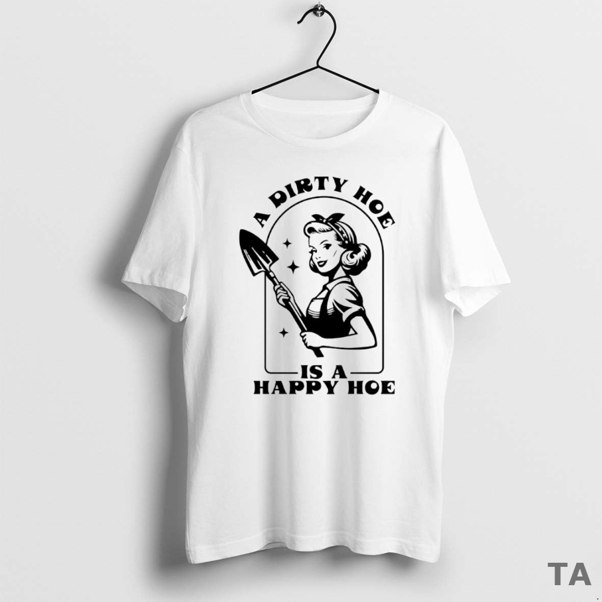 Top A Dirty Hoe Is Happy Circle Sweater - Adult & Kids T-Shirts, Sweatshirts & Hoodies apparel design preview 1