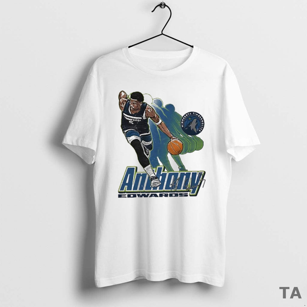 Top Anthony Edwards Minnesota Timberwolves Signature - Adult & Kids T-Shirts, Sweatshirts & Hoodies apparel design preview 1