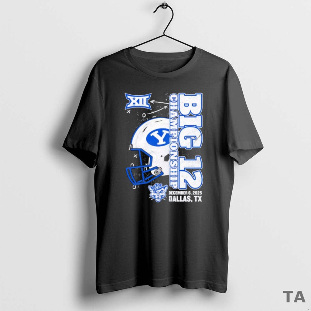 Top Byu Cougars 2025 Big 12 Football Championship - Adult & Kids T-Shirts, Sweatshirts & Hoodies apparel design preview 1