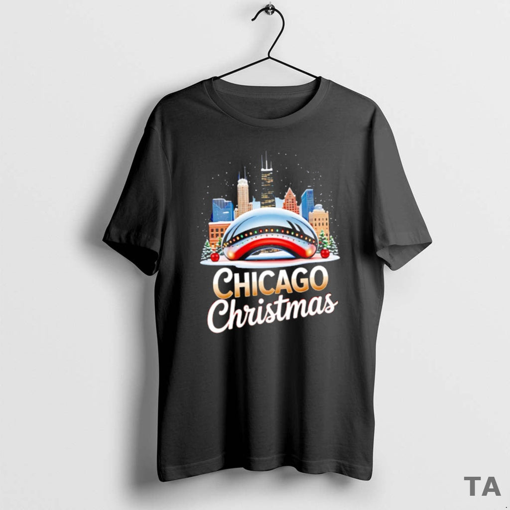 Top Chicago Christmas Cloud Gate The Bean City 2025 - Adult & Kids T-Shirts, Sweatshirts & Hoodies apparel design preview 1
