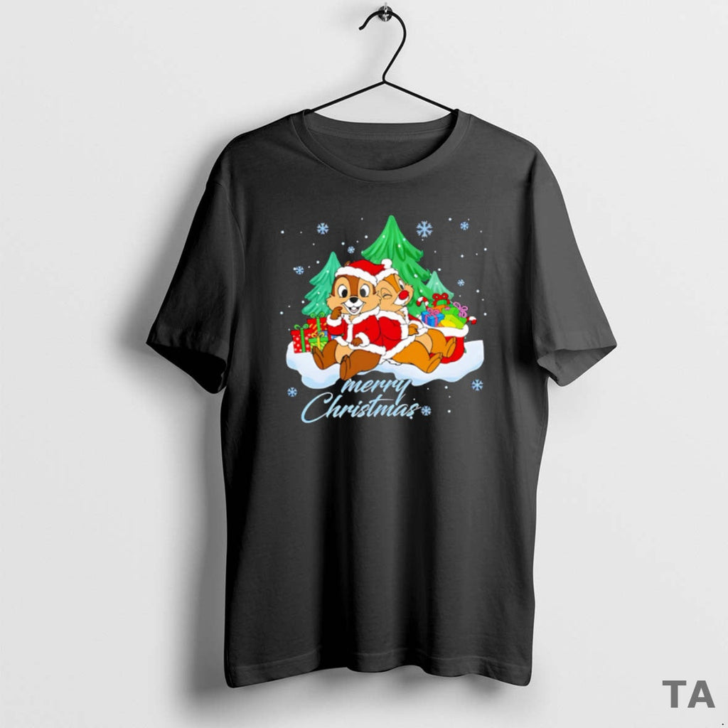 Top Chip And Dale Christmas Chipmunks Xmas Sweater - Adult & Kids T-Shirts, Sweatshirts & Hoodies apparel design preview 1