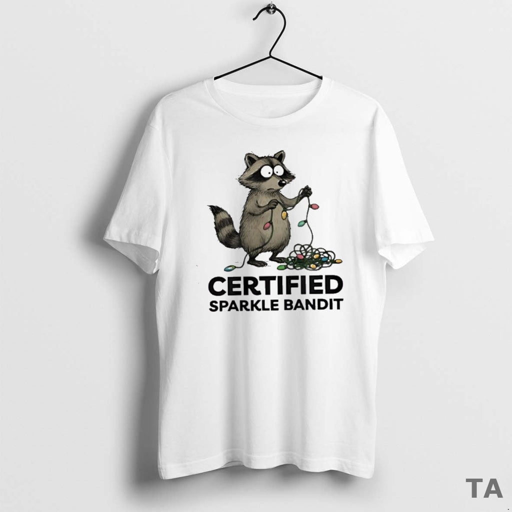 Top Christmas Raccoon Holiday Certified Sparkle - Adult & Kids T-Shirts, Sweatshirts & Hoodies apparel design preview 1