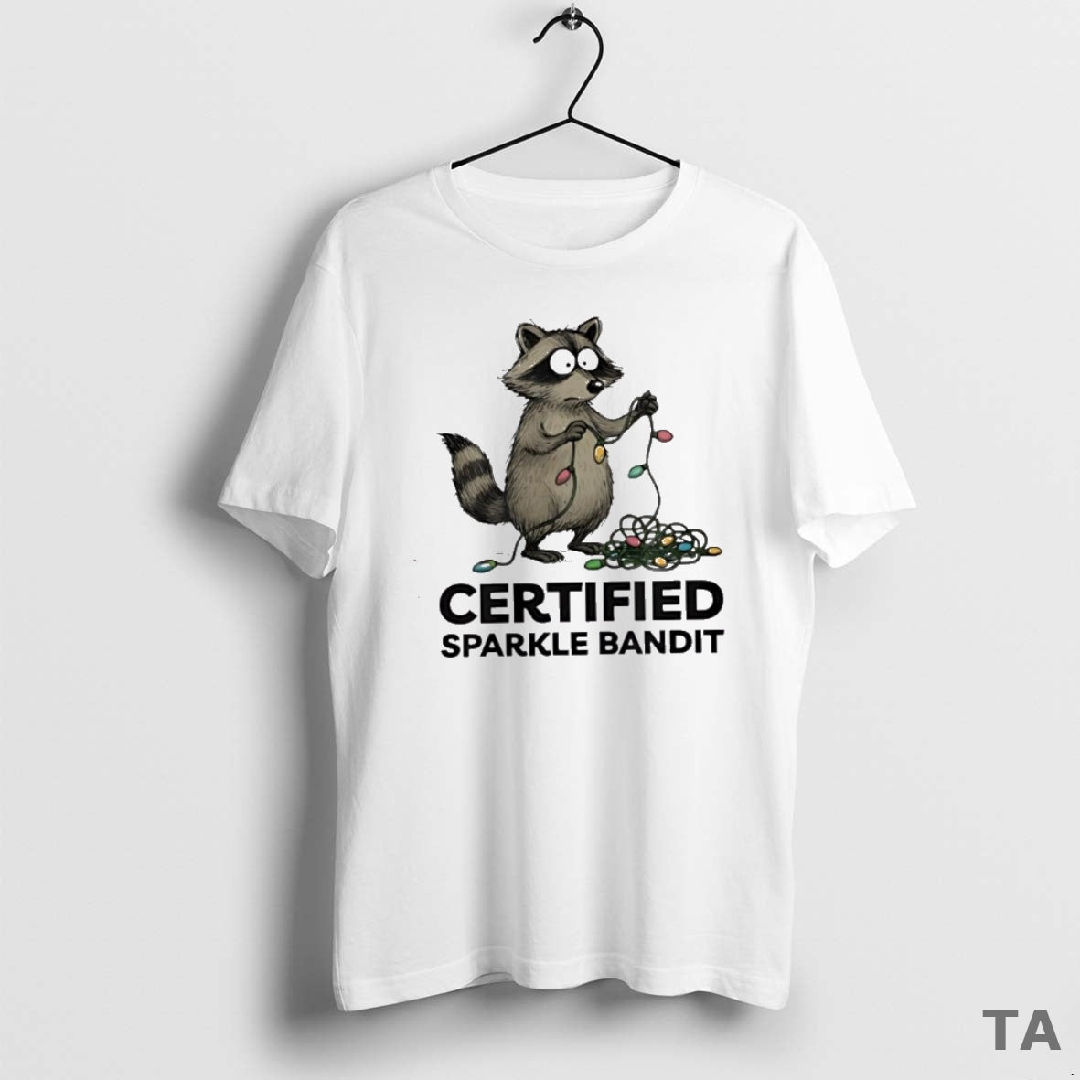 Top Christmas Raccoon Holiday Certified Sparkle - Adult & Kids T-Shirts, Sweatshirts & Hoodies apparel design preview 1