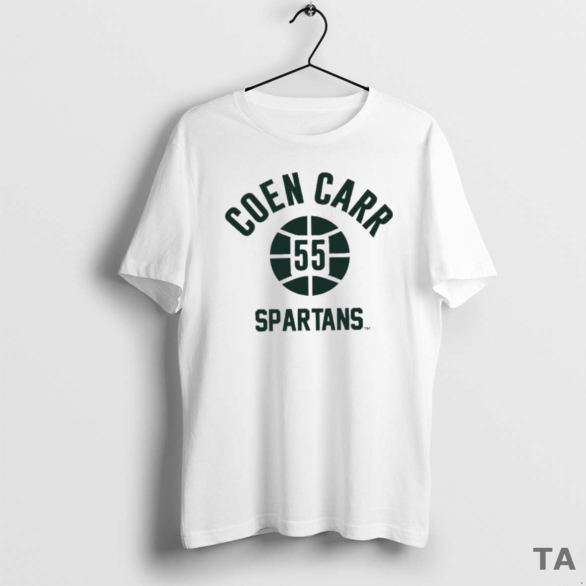 Top Coen Carr Name Number Ball Michigan State - Adult & Kids T-Shirts, Sweatshirts & Hoodies apparel design preview 1