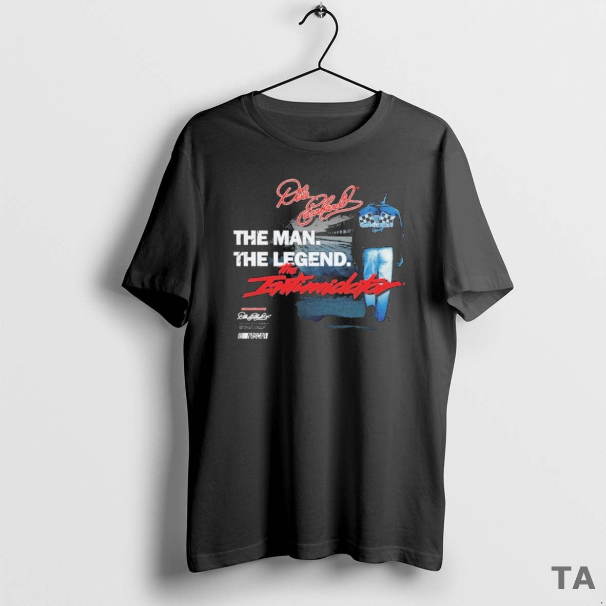 Top Dale Earnhardt Checkered Flag Sports The Man - Adult & Kids T-Shirts, Sweatshirts & Hoodies apparel design preview 1