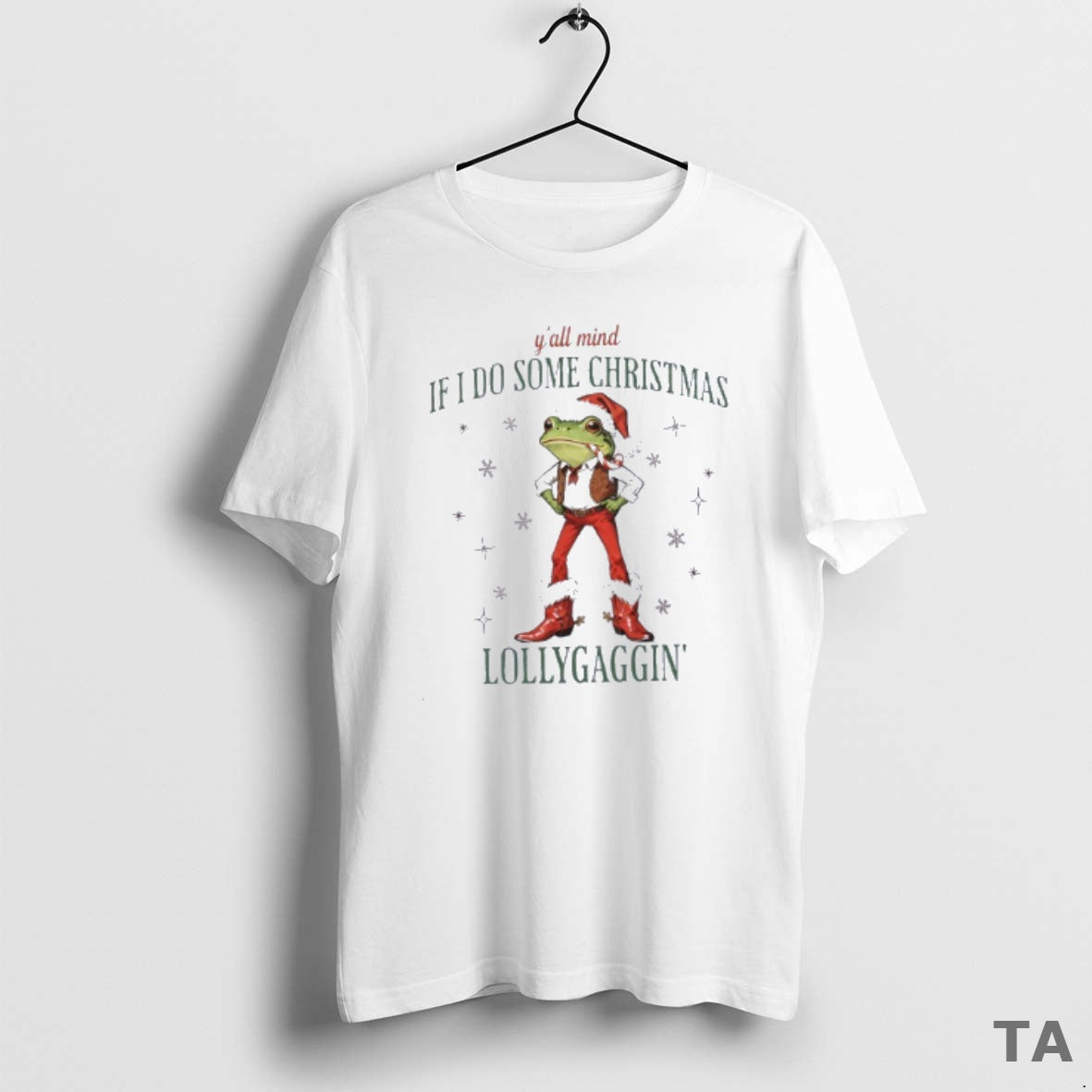 Top Frog Yall Mind If I Do Some Lollygaggin Christmas - Adult & Kids T-Shirts, Sweatshirts & Hoodies apparel design preview 1