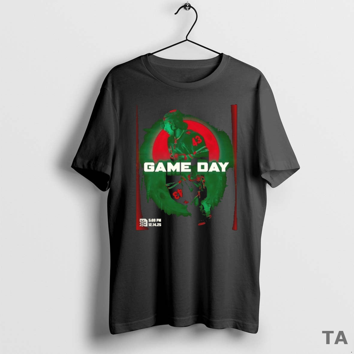 Top Game Day Quinn Hughes 43 Minnesota Wild Hockey - Adult & Kids T-Shirts, Sweatshirts & Hoodies apparel design preview 1