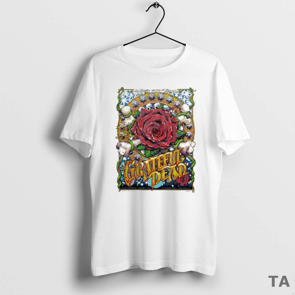 Top Grateful Dead 60 Years Of The Grass Valley - Adult & Kids T-Shirts, Sweatshirts & Hoodies apparel design preview 1