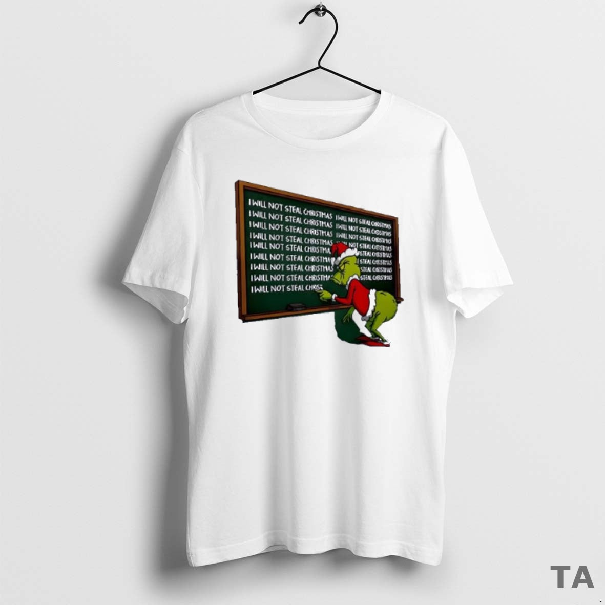 Top Grinch Copied Punishment I Will Not Steal - Adult & Kids T-Shirts, Sweatshirts & Hoodies apparel design preview 1