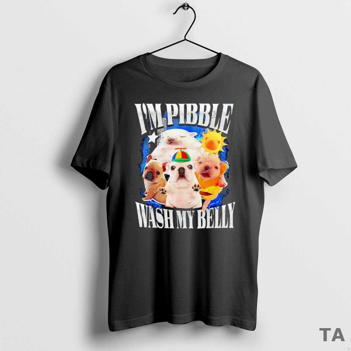 Top I Am Pibble Wash My Belly Graphic Sweater - Adult & Kids T-Shirts, Sweatshirts & Hoodies apparel design preview 1