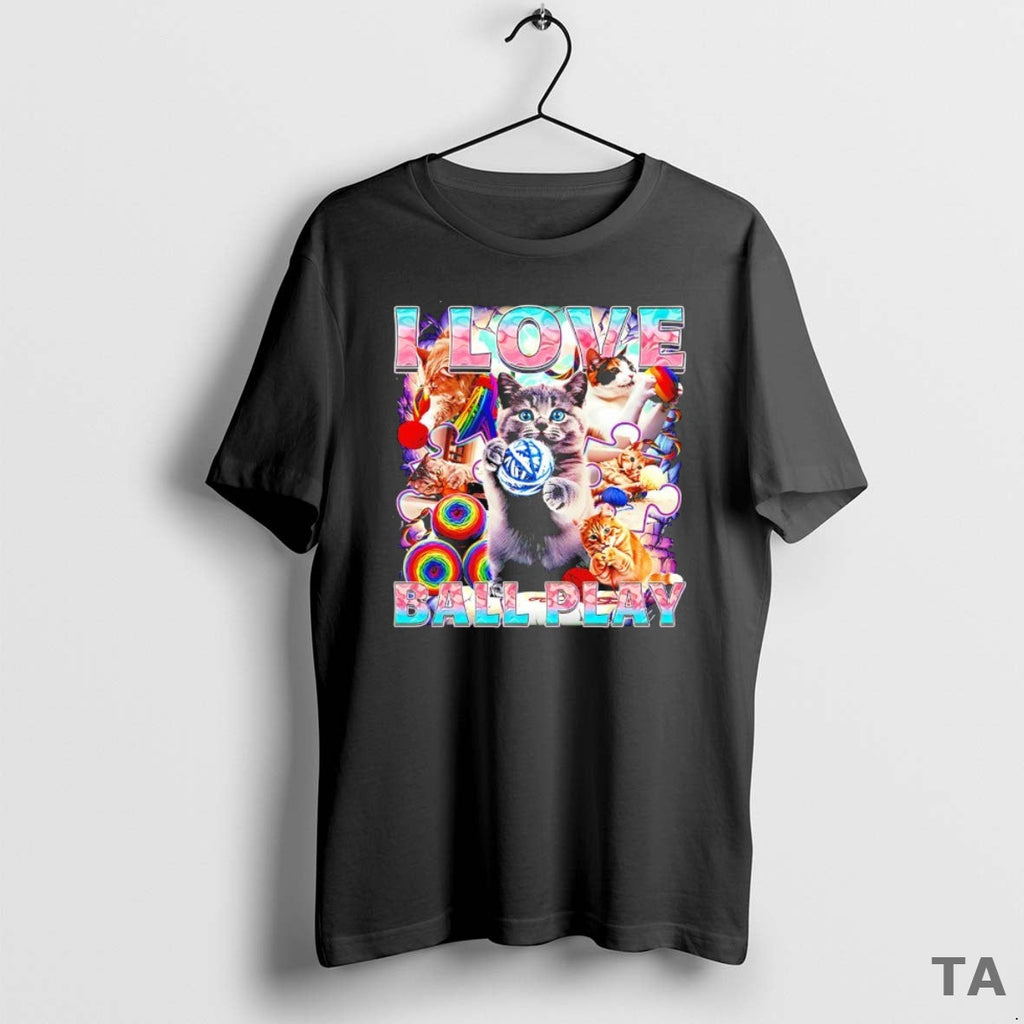 Top I Love Ball Play Cats Graphic Sweater - Adult & Kids T-Shirts, Sweatshirts & Hoodies apparel design preview 1