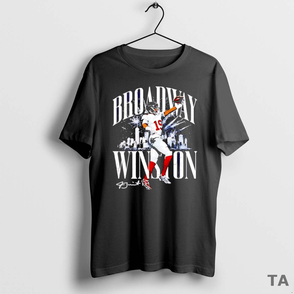 Top Jameis Winston New York Giants Broadway City - Adult & Kids T-Shirts, Sweatshirts & Hoodies apparel design preview 1