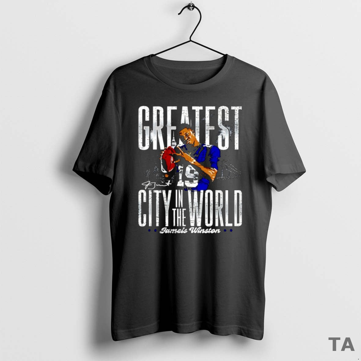 Top Jameis Winston New York Giants Greatest City In - Adult & Kids T-Shirts, Sweatshirts & Hoodies apparel design preview 1