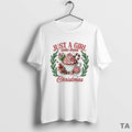 Top Just A Girl Who Loves Christmas Cocoa Circle - Adult & Kids T-Shirts, Sweatshirts & Hoodies apparel design preview 1