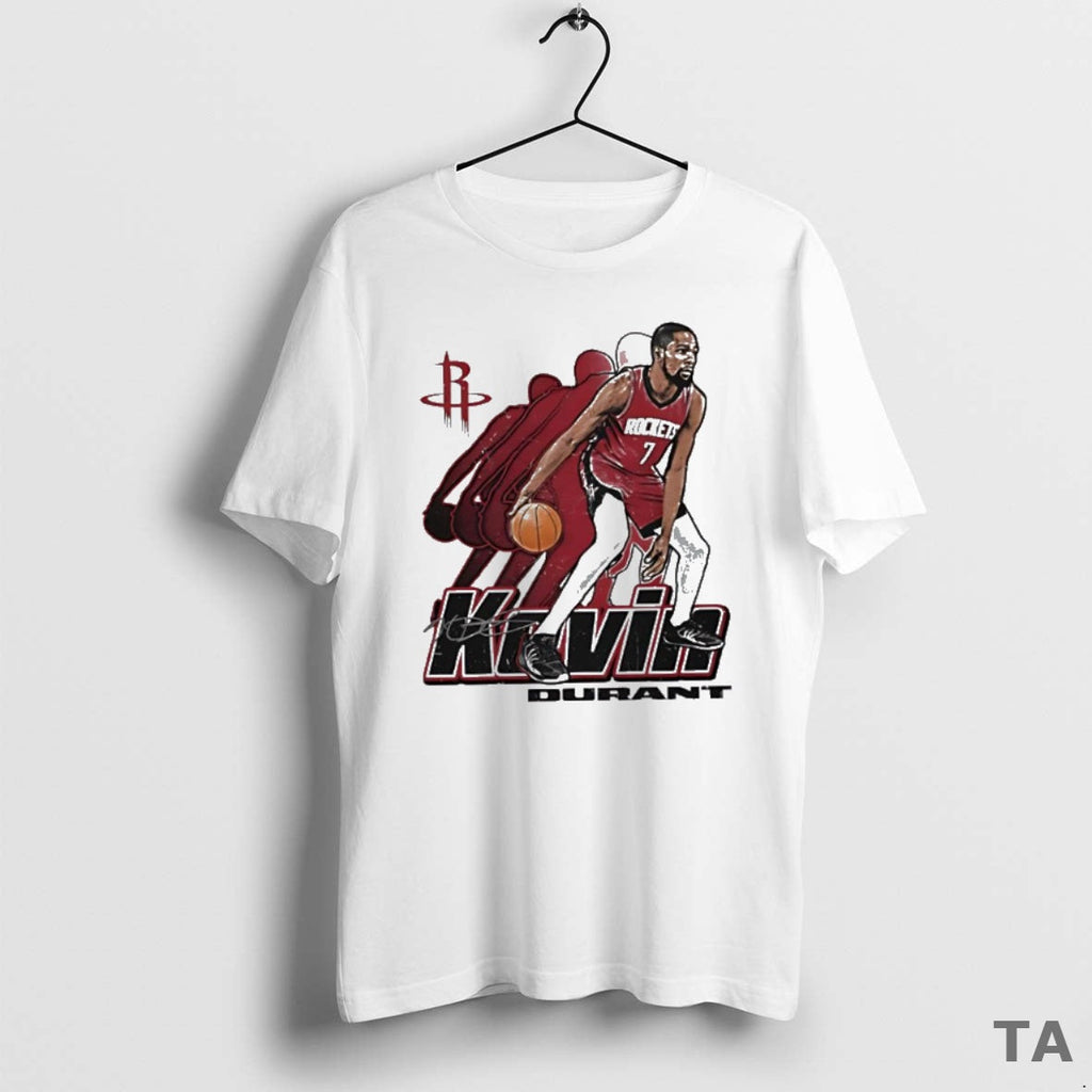 Top Kevin Durant Houston Rockets Signature 7 Retro - Adult & Kids T-Shirts, Sweatshirts & Hoodies apparel design preview 1