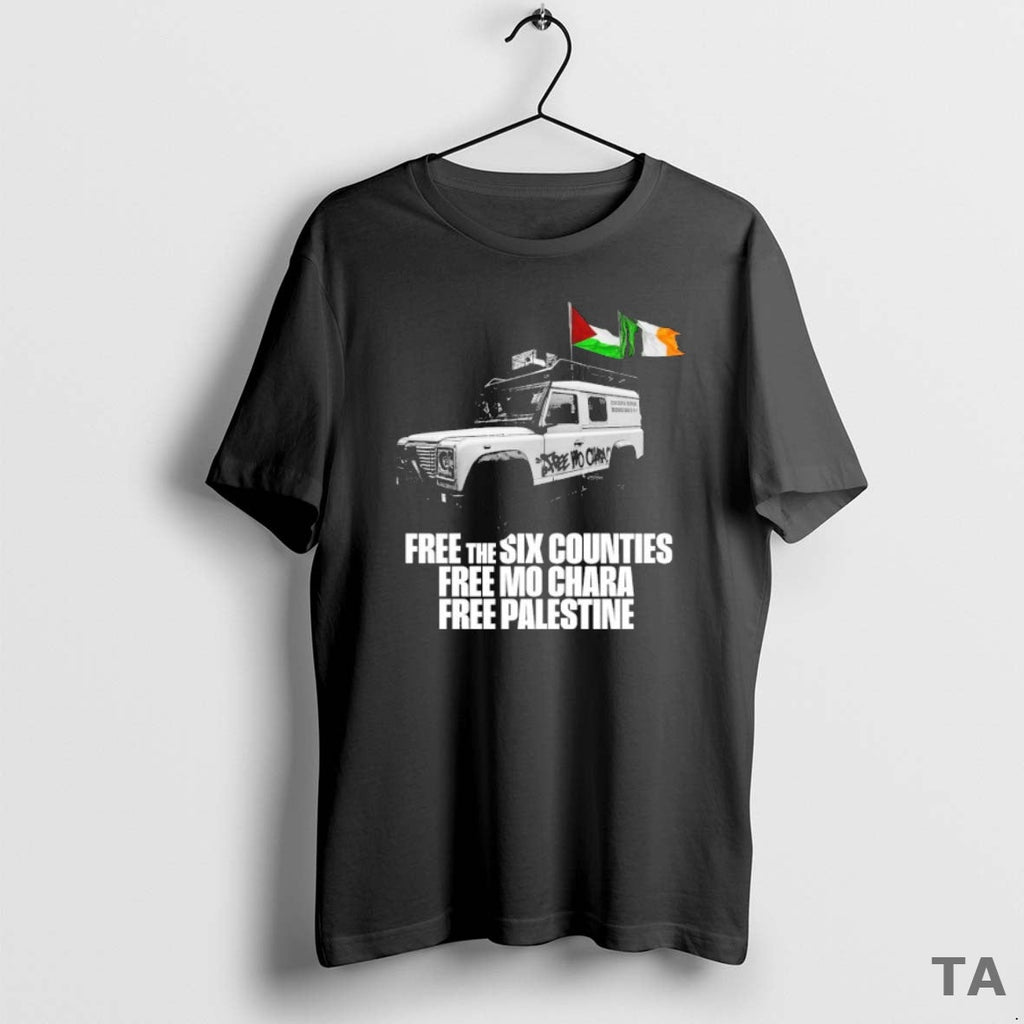 Top Kneecap Free The Six Counties Mo Chara Palestine - Adult & Kids T-Shirts, Sweatshirts & Hoodies apparel design preview 1