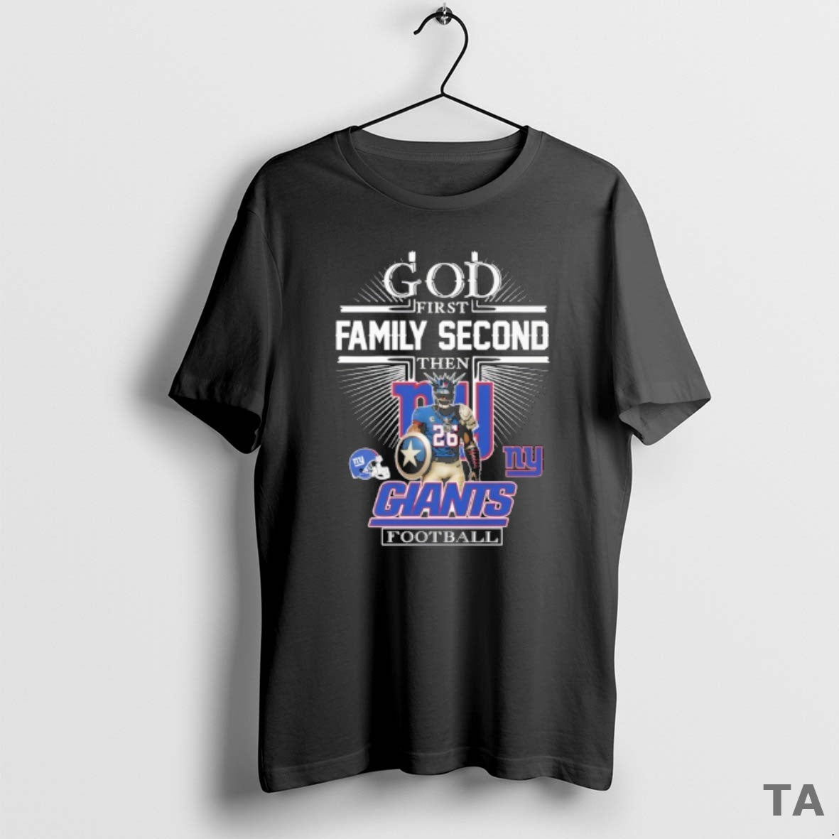 Top New York Giants Football God First Family Second - Adult & Kids T-Shirts, Sweatshirts & Hoodies apparel design preview 1