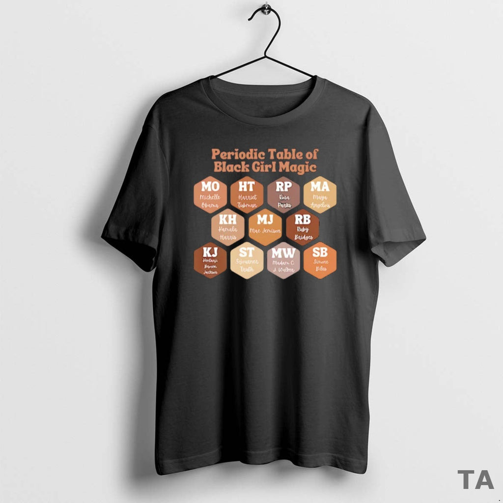 Top Periodic Table Of Black Girl Magic Mo Ht Rp Ma Kh - Adult & Kids T-Shirts, Sweatshirts & Hoodies apparel design preview 1