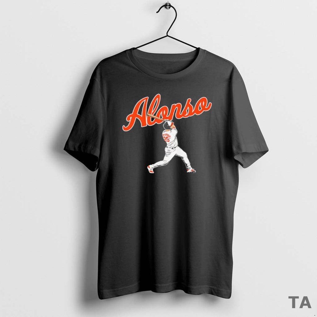 Top Pete Alonso Baltimore Orioles Slugger Swing - Adult & Kids T-Shirts, Sweatshirts & Hoodies apparel design preview 1
