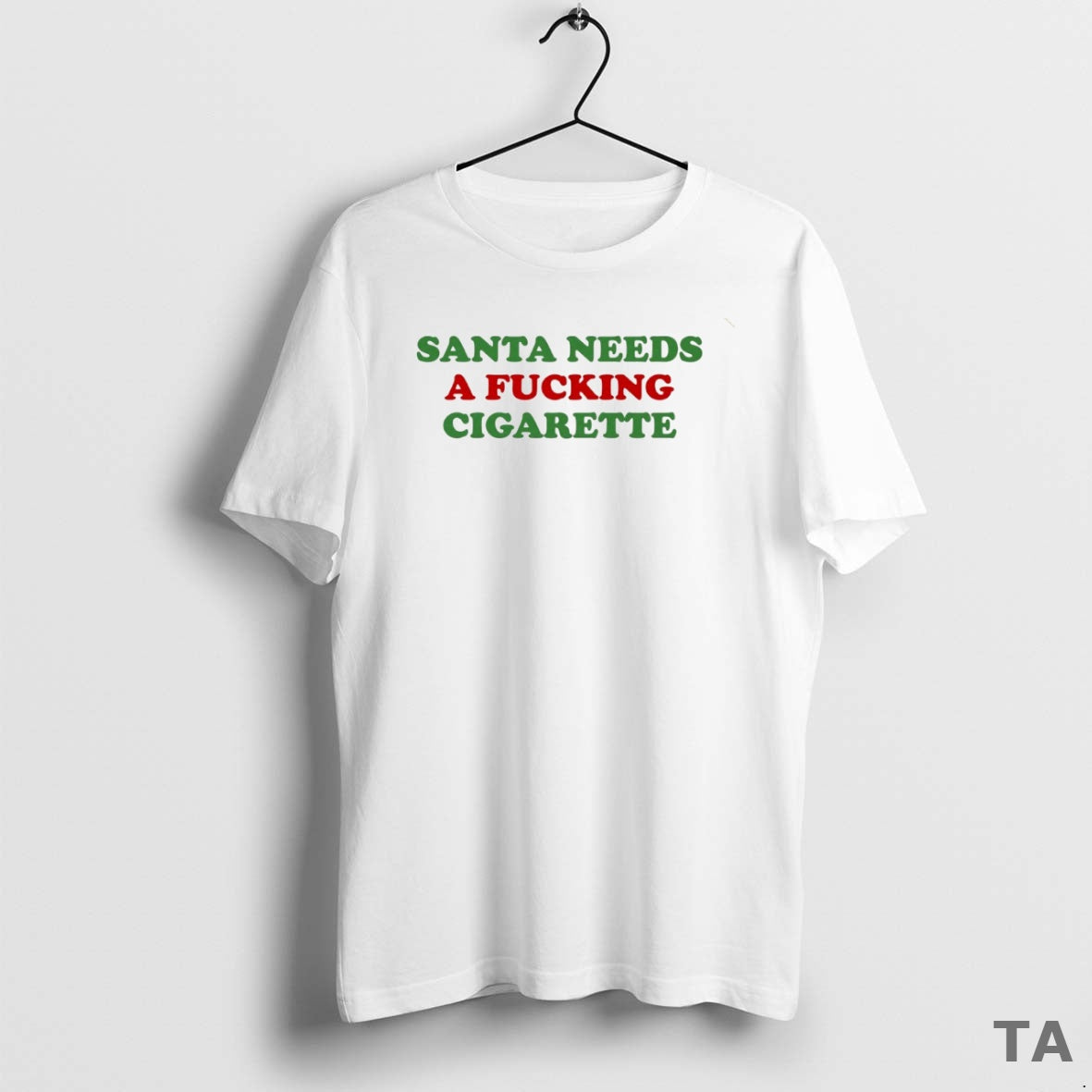 Top Santa Needs A Fcking Cigarette Circle Sweater - Adult & Kids T-Shirts, Sweatshirts & Hoodies apparel design preview 1