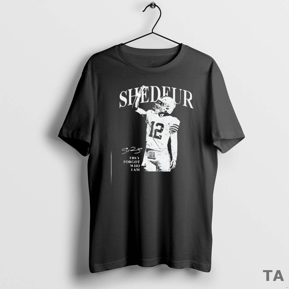 Top Shedeur Sanders 12 Cleveland Browns Football They - Adult & Kids T-Shirts, Sweatshirts & Hoodies apparel design preview 1