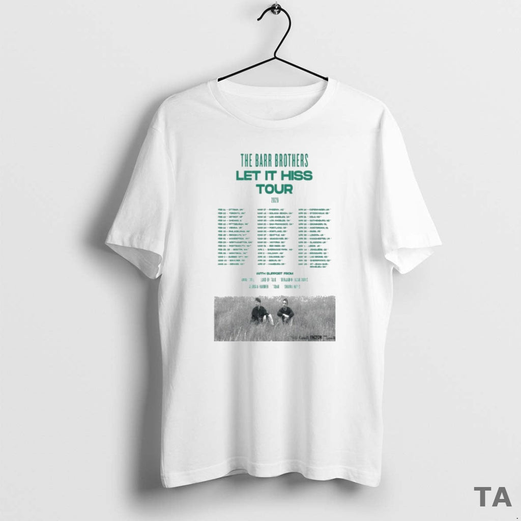 Top The Barr Brothers Let It Hiss Tour 2026 Dates - Adult & Kids T-Shirts, Sweatshirts & Hoodies apparel design preview 1