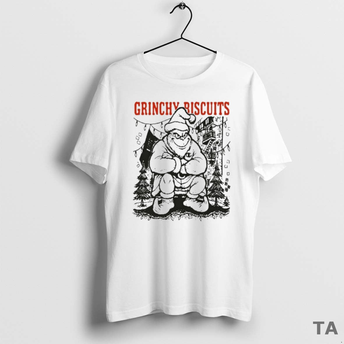 Top The Grinch Grinchy Riscuits Christmas Sweater - Adult & Kids T-Shirts, Sweatshirts & Hoodies apparel design preview 1