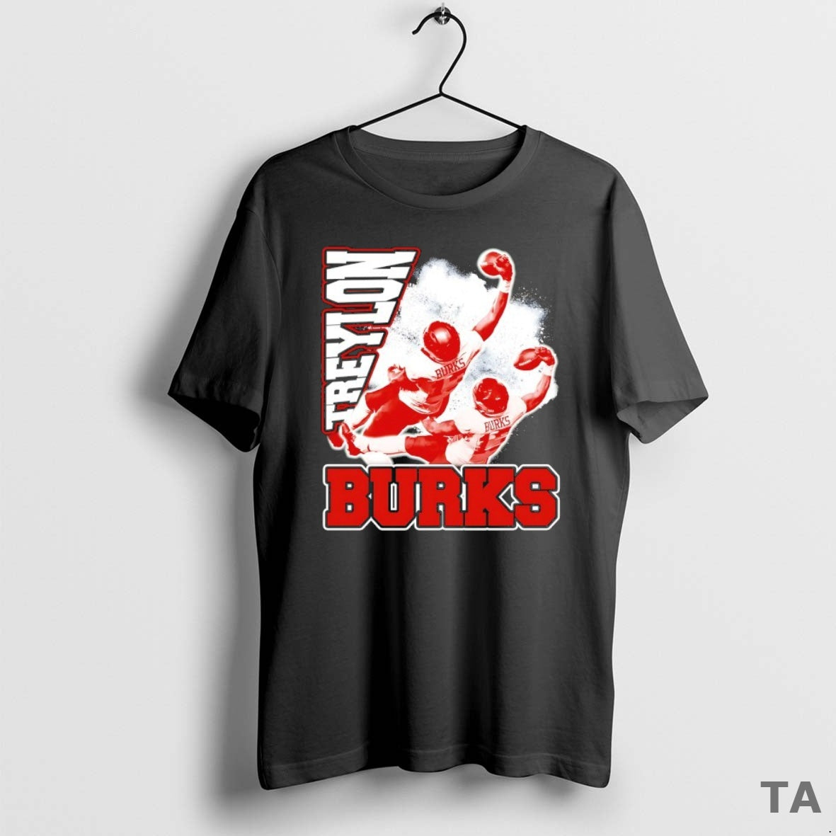 Top Treylon Burks Arkansas Razorbacks Wide Receiver - Adult & Kids T-Shirts, Sweatshirts & Hoodies apparel design preview 1