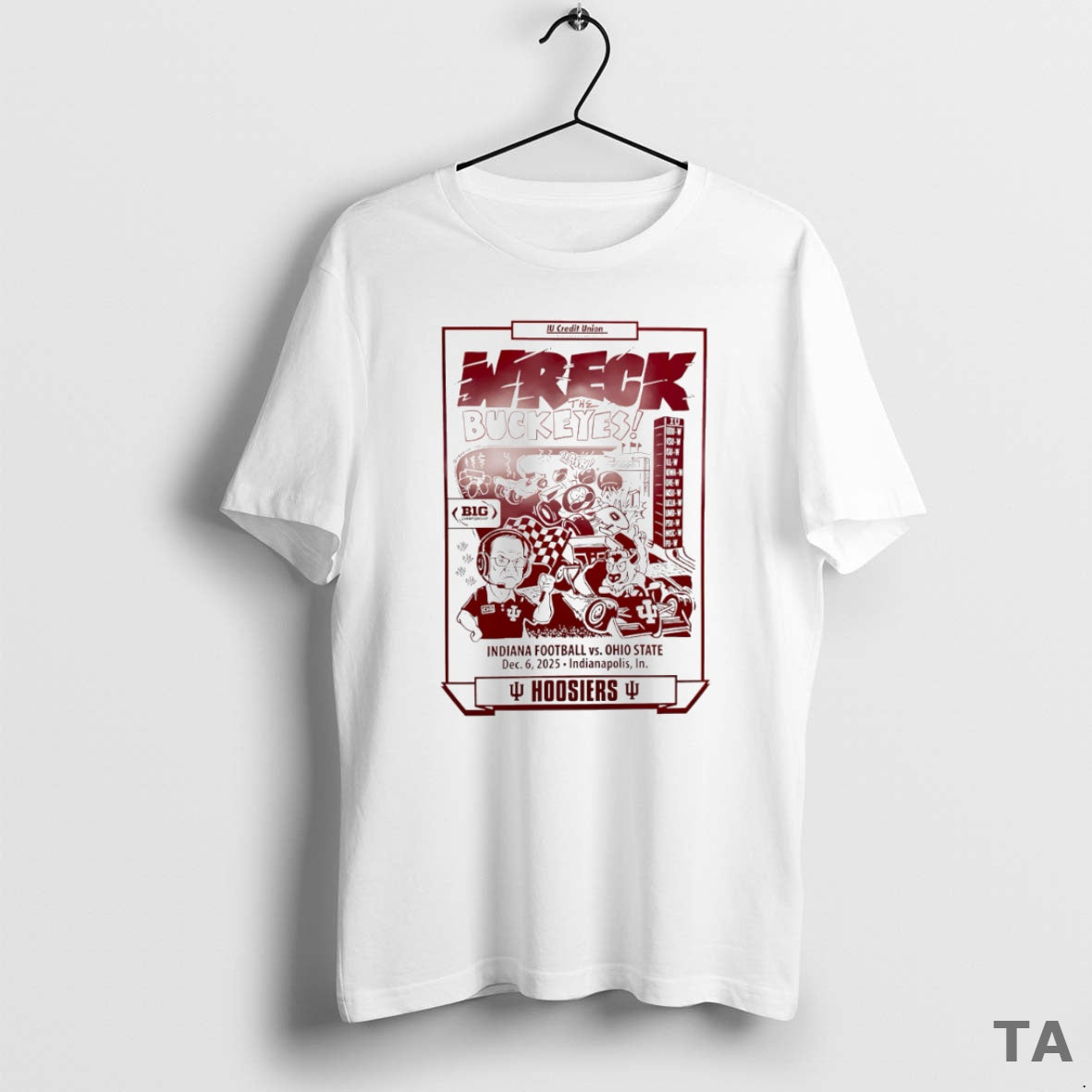 Top Wreck The Buckeyes Indiana Football Vs Ohio State - Adult & Kids T-Shirts, Sweatshirts & Hoodies apparel design preview 1
