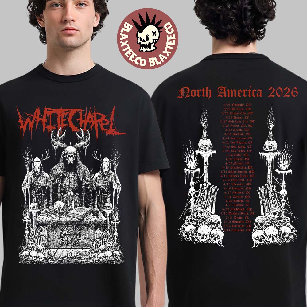 Whitechapel North America Tour 2026 Venue Merch - Adult & Kids T-Shirts, Sweatshirts & Hoodies apparel design preview 1