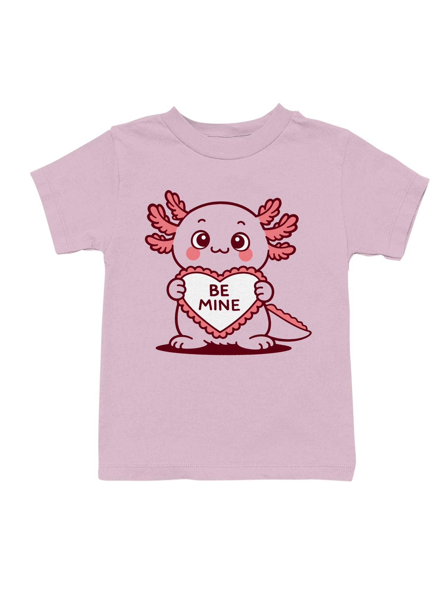 Cute Axolotl Valentine Art Youth's - Adult & Kids T-Shirts, Sweatshirts & Hoodies apparel design preview 1