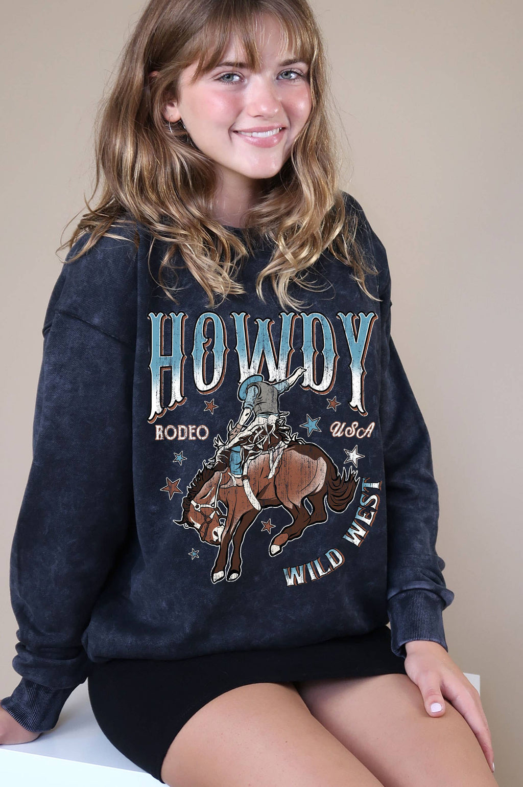 Howdy Cowboy Mineral Graphic Brushed - Adult & Kids T-Shirts, Sweatshirts & Hoodies apparel design preview 1