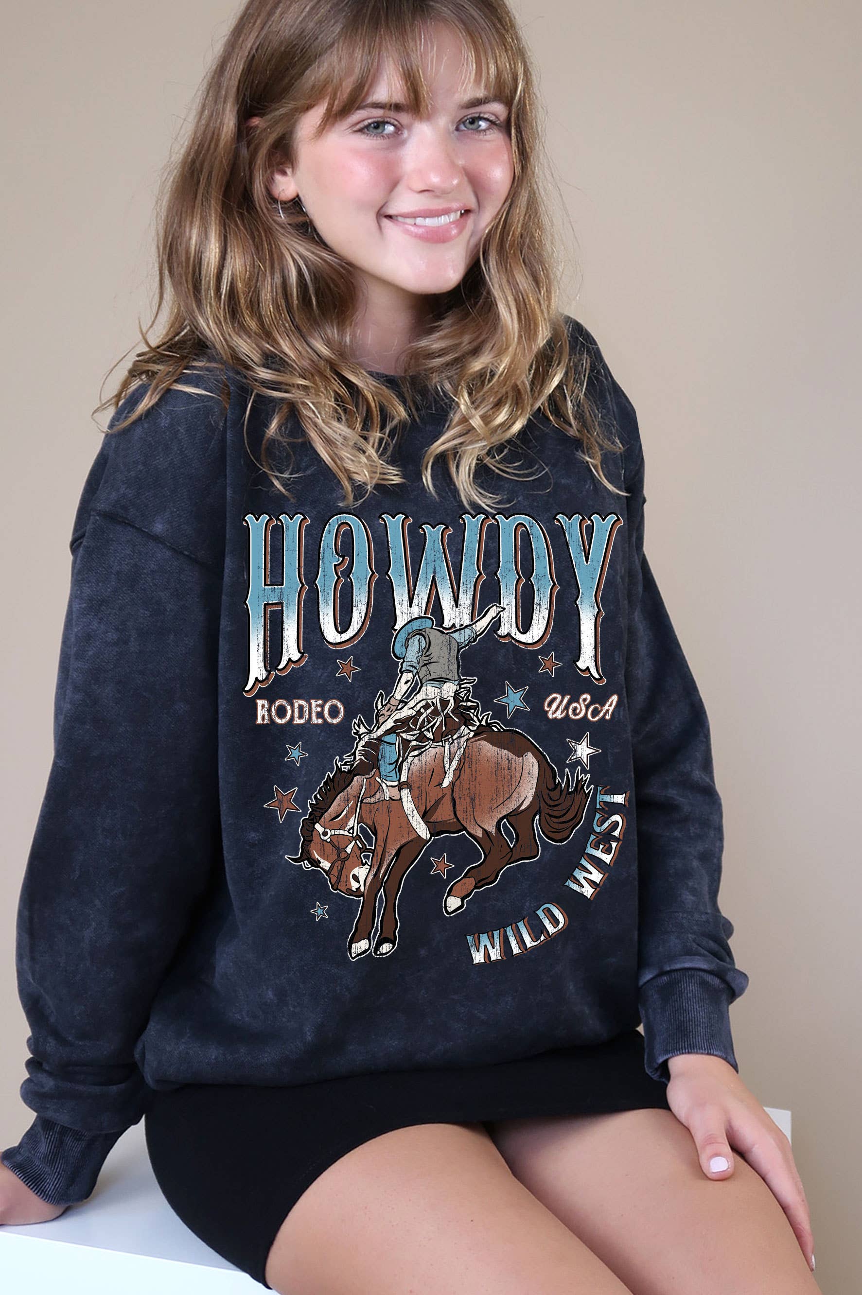 Howdy Cowboy Mineral Graphic Brushed - Adult & Kids T-Shirts, Sweatshirts & Hoodies apparel design preview 1