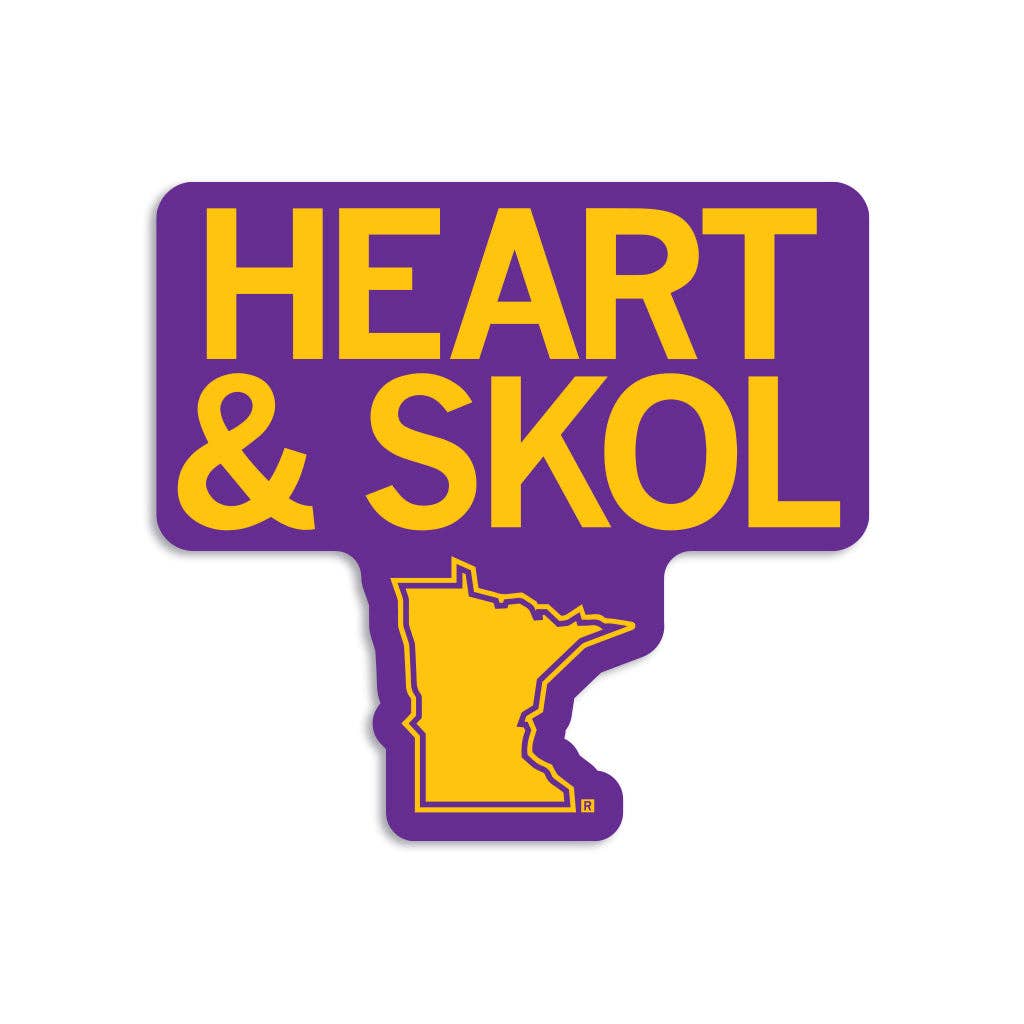 Heart Skol Die-Cut Sticker - Adult & Kids T-Shirts, Sweatshirts & Hoodies apparel design preview 1