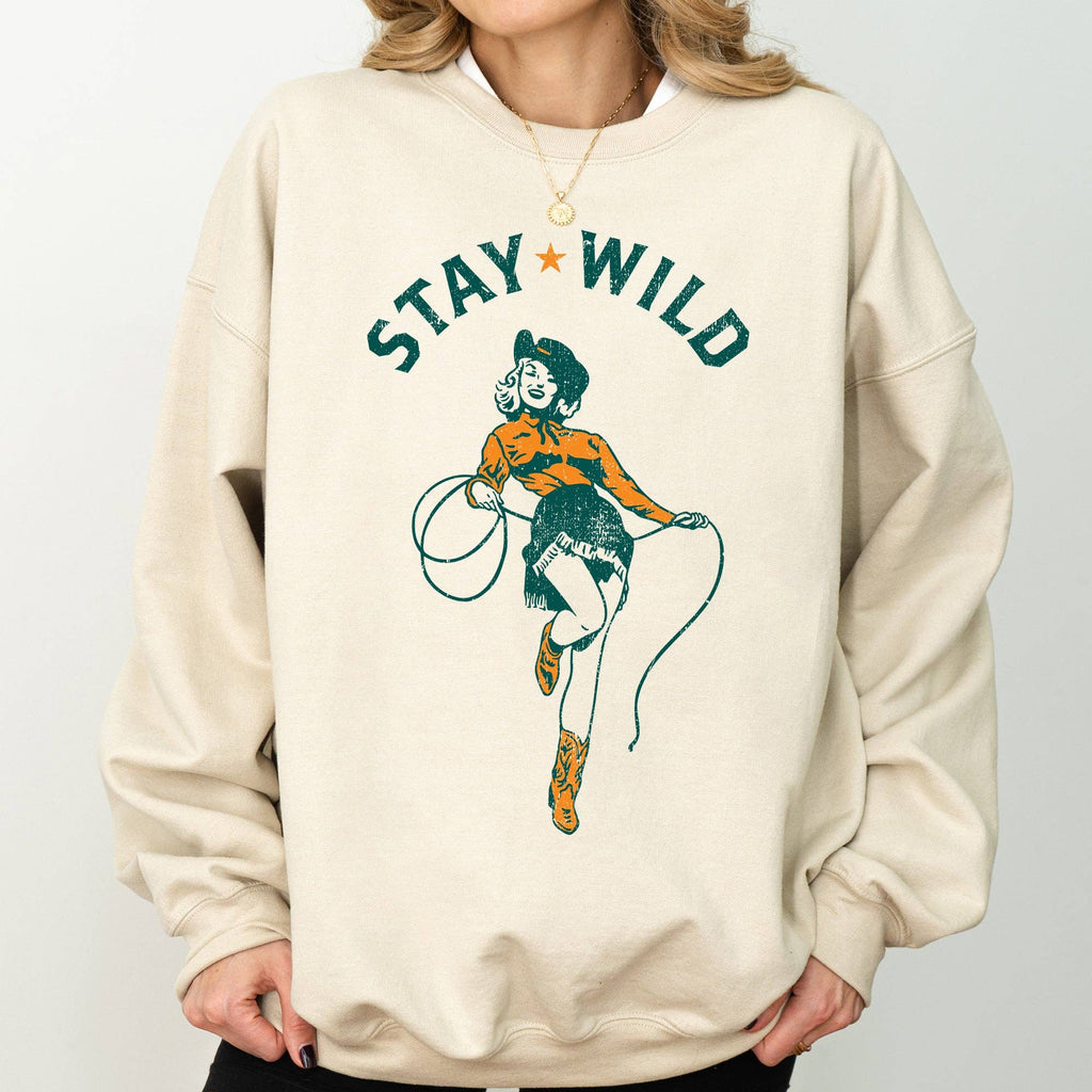 Stay Wild, Cowgirl, Western, Country, Cowboy, - Adult & Kids T-Shirts, Sweatshirts & Hoodies apparel design preview 1