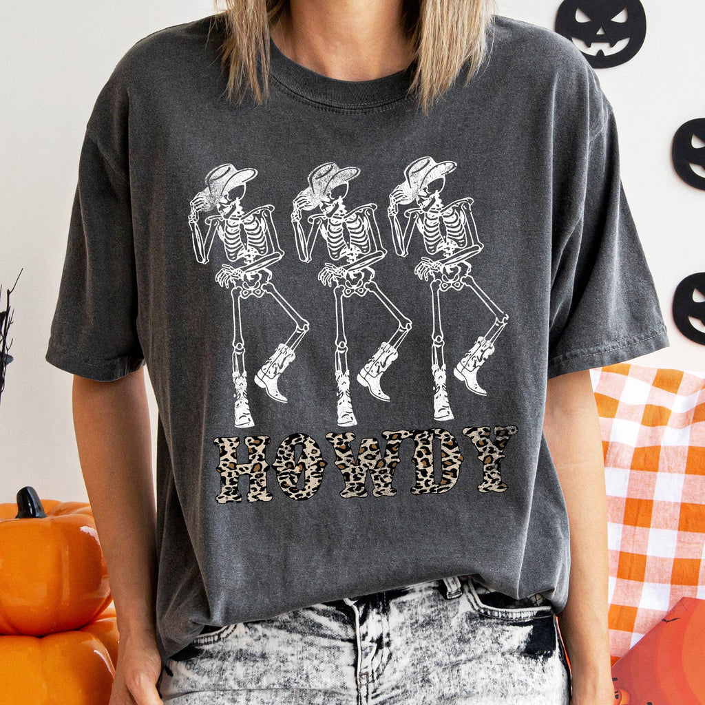 Howdy Leopard Retro Halloween - Adult & Kids T-Shirts, Sweatshirts & Hoodies apparel design preview 1