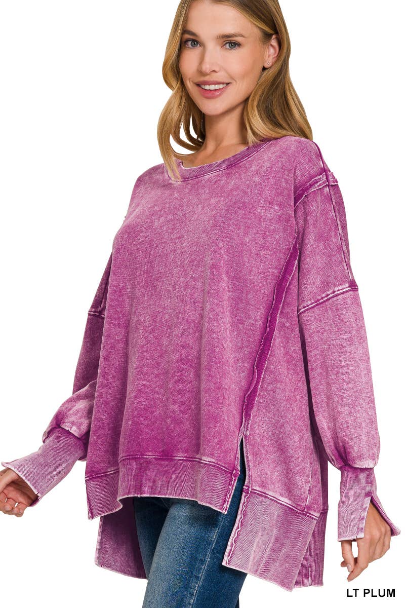Split Cuff Washed Oversized - Adult & Kids T-Shirts, Sweatshirts & Hoodies apparel design preview 1