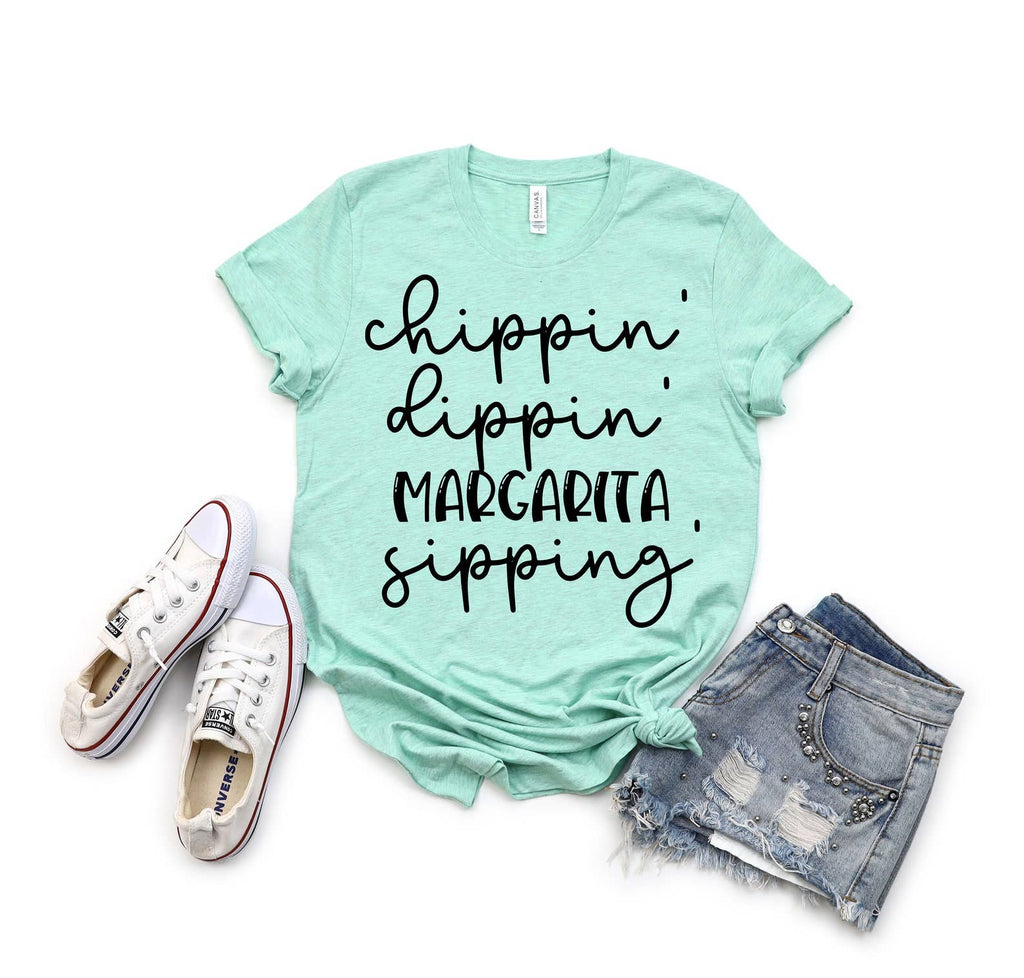 Chippin Dippin Margarita Sipping - Adult & Kids T-Shirts, Sweatshirts & Hoodies apparel design preview 1