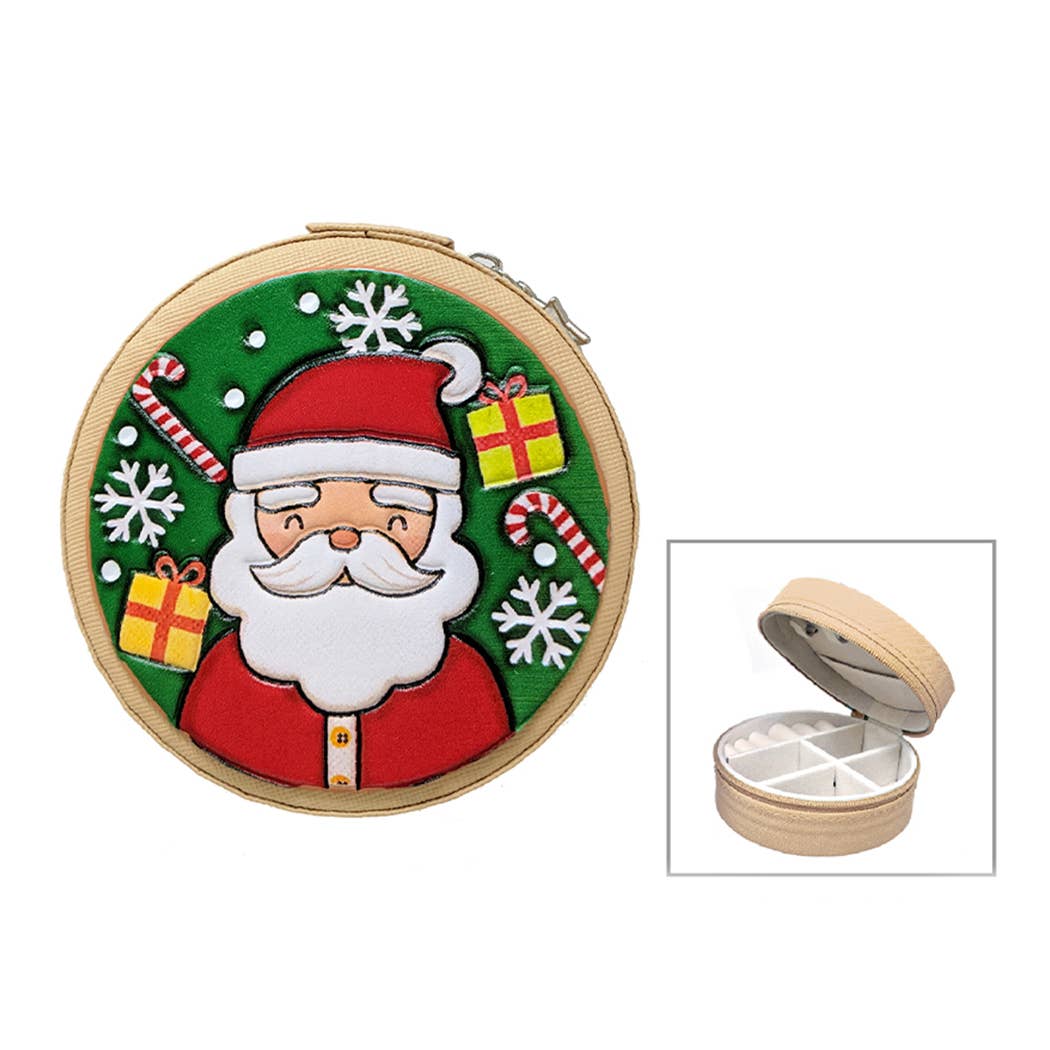 Santa Claus Christmas Theme Leather Jewelry Box - Adult & Kids T-Shirts, Sweatshirts & Hoodies apparel design preview 1