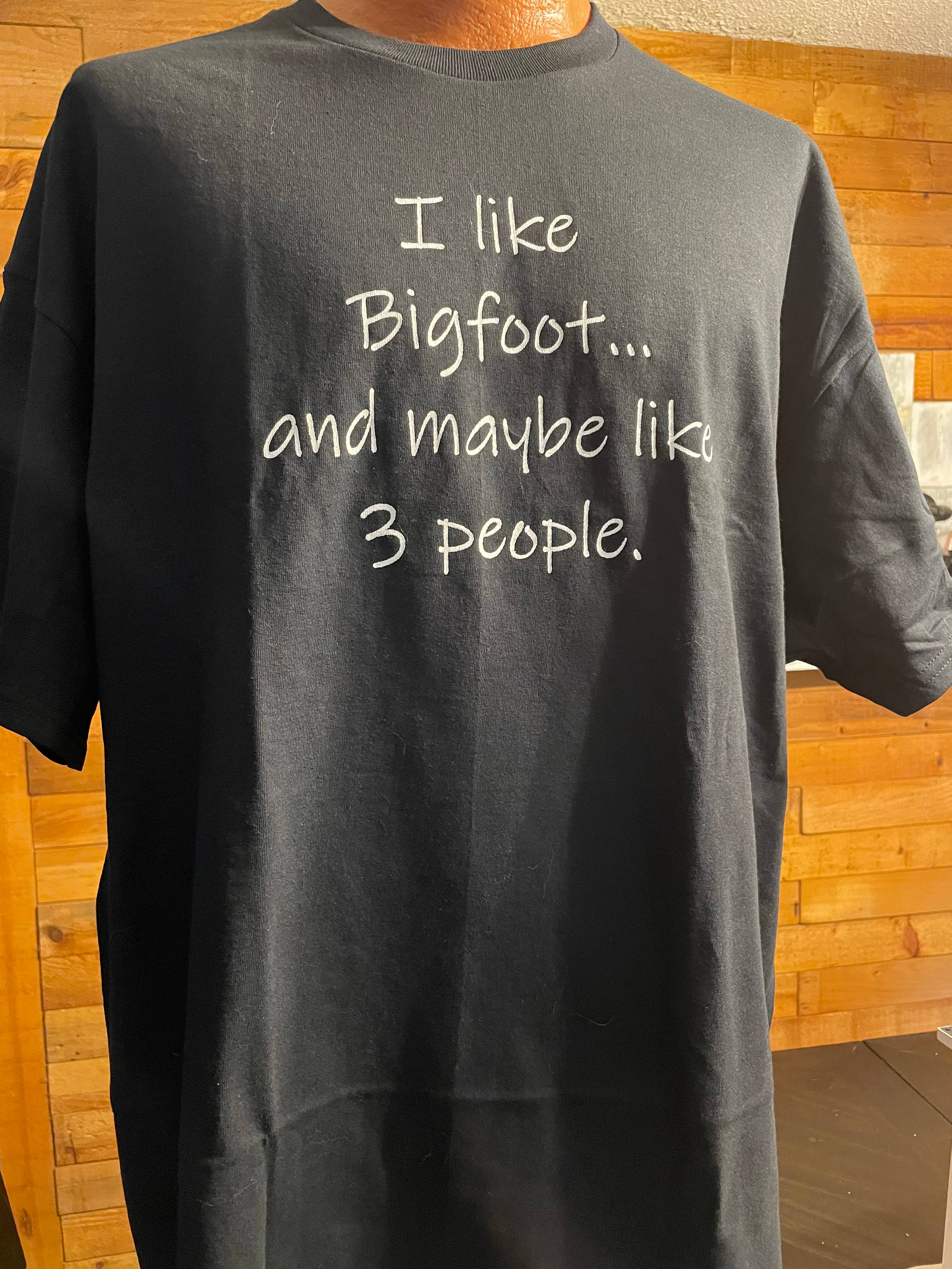 I Like Bigfoot (Black) - Adult & Kids T-Shirts, Sweatshirts & Hoodies apparel design preview 1