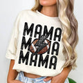 Mama Football Stacked Faux Embroidery Pigment Dyed - Adult & Kids T-Shirts, Sweatshirts & Hoodies apparel design preview 1